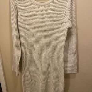 Cozy Cream Knit Sweater Dress